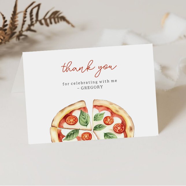 Carte De Remerciements Pizza Birthday (Créateur téléchargé)