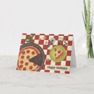 Carte De Remerciements Pizza personnalisée fête d'anniversaire