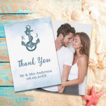 Plage côtière Ancre bleue Mariage nautique Photo