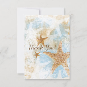 Carte De Remerciements Plage côtière Etoiles de mer Starfish
