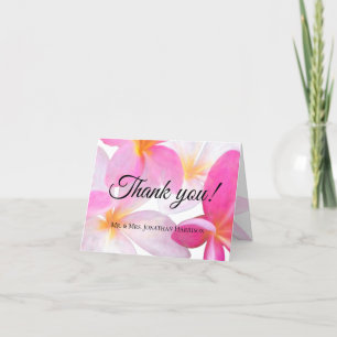 Carte De Remerciements Plage Floral Tropical Hawaï Mariage Remerciements