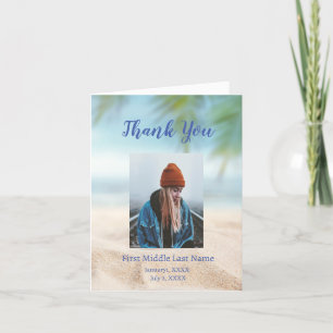 Carte De Remerciements Plage Pocket de souvenir Ocean Sea Lake
