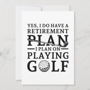 Carte De Remerciements Plan de retraite Golf