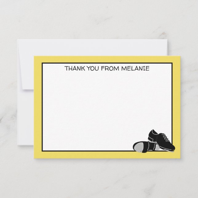 Carte De Remerciements Planche de danse à claquettes personnalisée (Devant)
