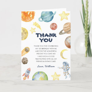 Carte De Remerciements Planets de l'espace