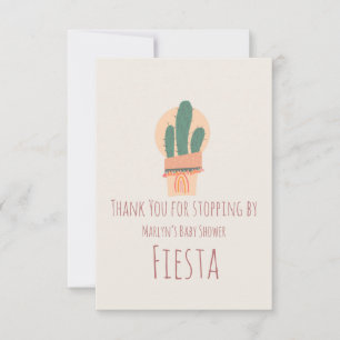 Carte De Remerciements Plante de cactus moderne en pot Fête arc-en-ciel