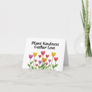 Carte De Remerciements Plantez la gentillesse, récoltez l'amour pour la f