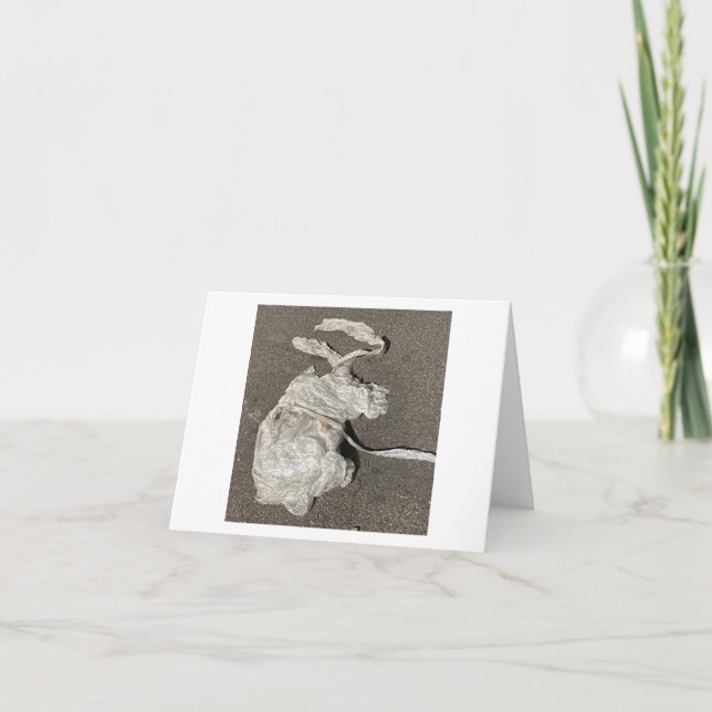 Carte De Remerciements Plastic Bag Bunny 🐰  (Devant)
