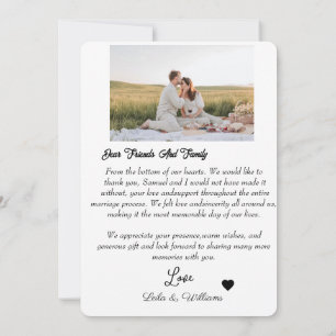 Carte de remerciements plat