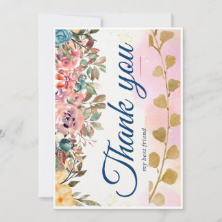 Carte de remerciements plat