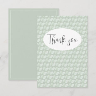 Carte de remerciements plat Abstrait vert