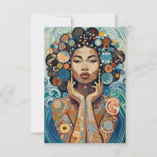 carte de remerciements plat "Blue Serenity"