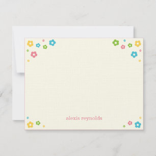 Carte de remerciements plat d'alimentation en fleu