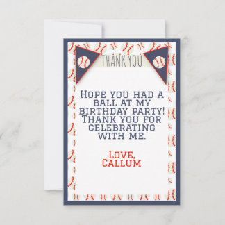 Carte de remerciements plat d'anniversaire de base