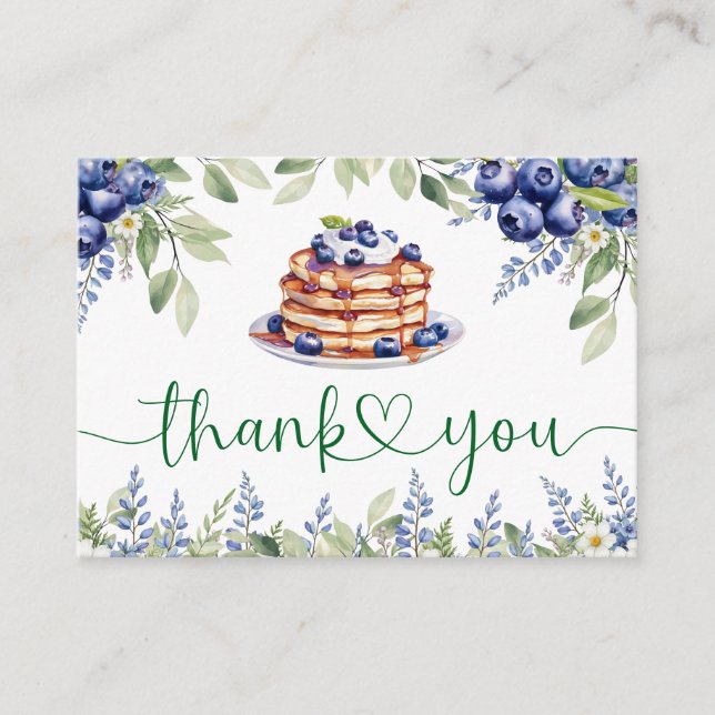 Carte de remerciements plat de Baby shower de crêp (Devant)