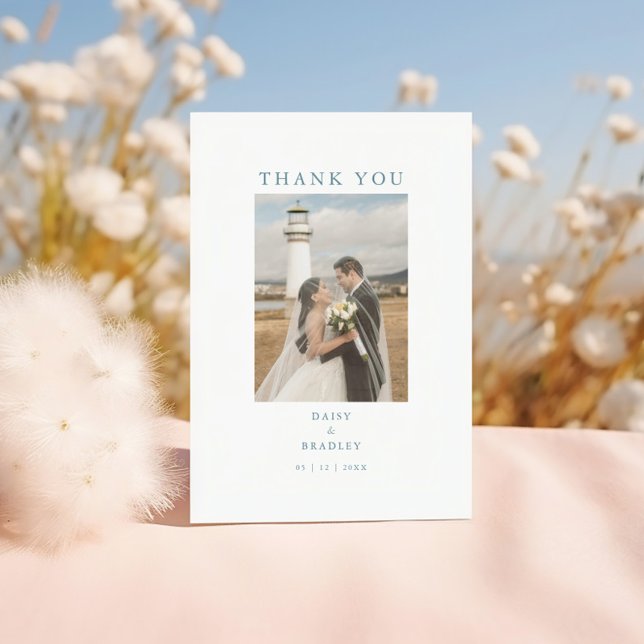 Carte de remerciements plat de message de Mariage  (Créateur téléchargé)
