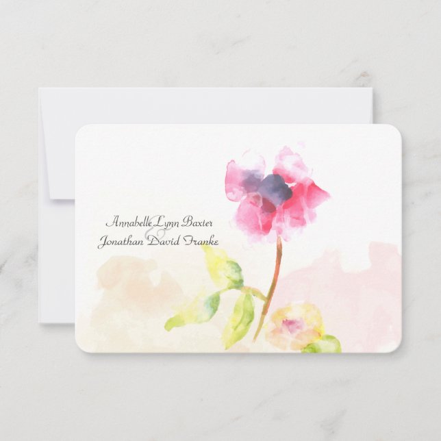 Carte de remerciements plat de pavot rouge (Devant)