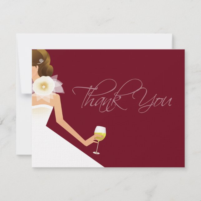 Carte de remerciements plat de vin de Bourgogne (Devant)