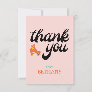 Carte de remerciements plat Roller Skate