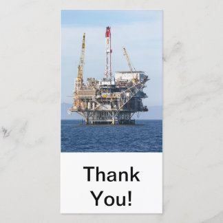 Carte De Remerciements Plate-forme pétrolière