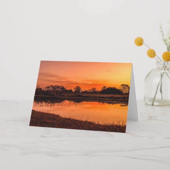 Carte de remerciements plié au coucher du soleil (Recto)