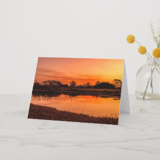 Carte de remerciements plié au coucher du soleil