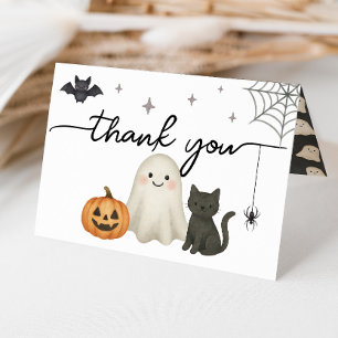 Carte de remerciements plié Baby shower Halloween