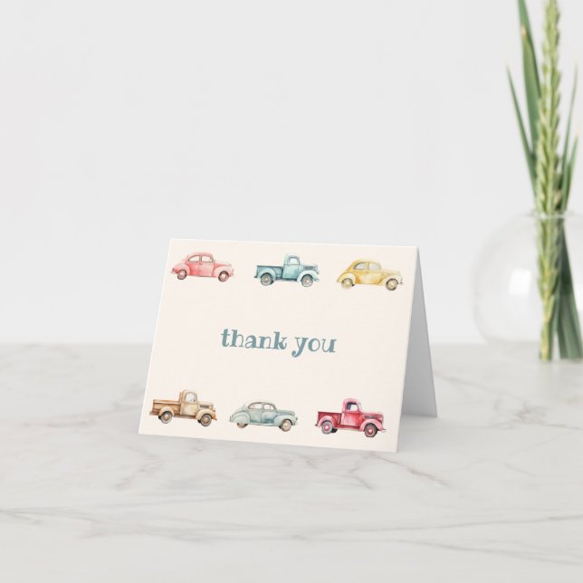 Carte de remerciements plié Beep Beep Beep (Devant)