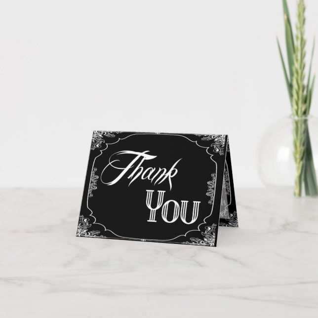 Carte de remerciements plié Boire à manger être ma (Devant)