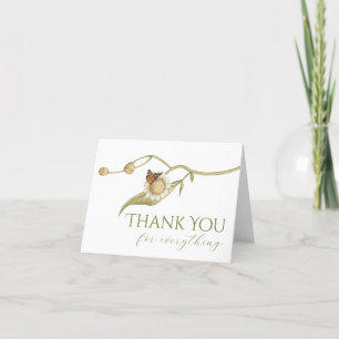 Carte de remerciements plié Fleur sauvage de margu