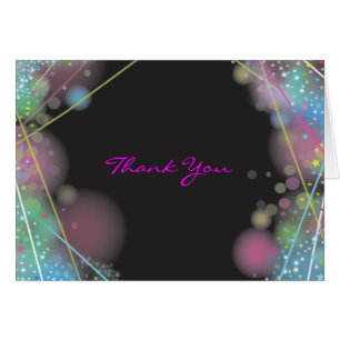 CARTE DE REMERCIEMENTS plié LASER GLOW Bar Bat mit