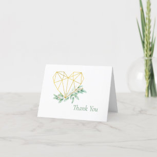 Carte de remerciements plié Mariage Eucalyptus