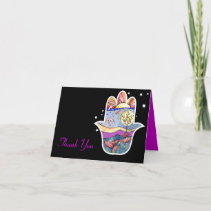 Carte de remerciements plié par bat mitzvah de