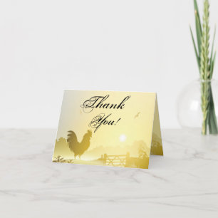 Carte de remerciements plié Sunny Morning Farm Pay