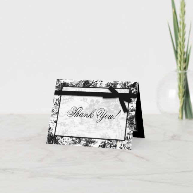 Carte de remerciements plié tissu en toile blanche (Devant)