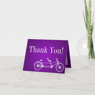 Carte de remerciements plié Whimsical Purple Doubl