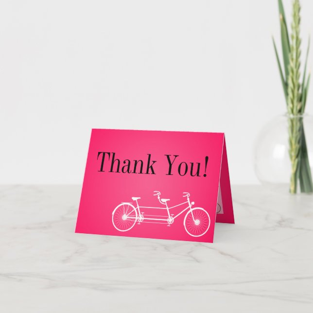 Carte de remerciements plié Whimsical rose double  (Devant)