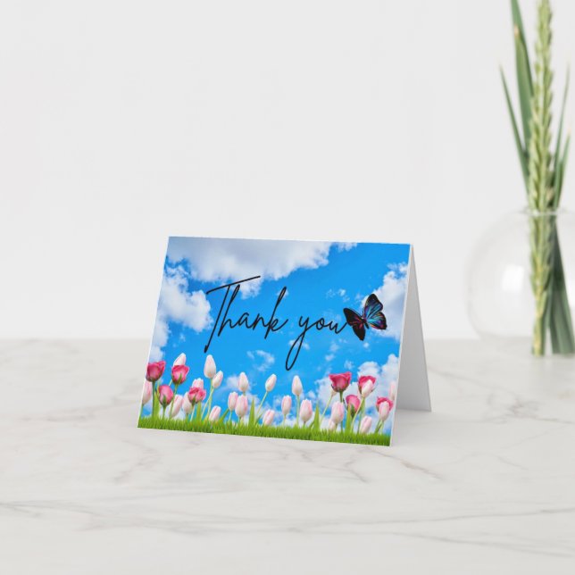 Carte de remerciements pliée (Devant)