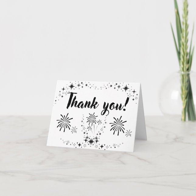 Carte de remerciements pliée (Devant)