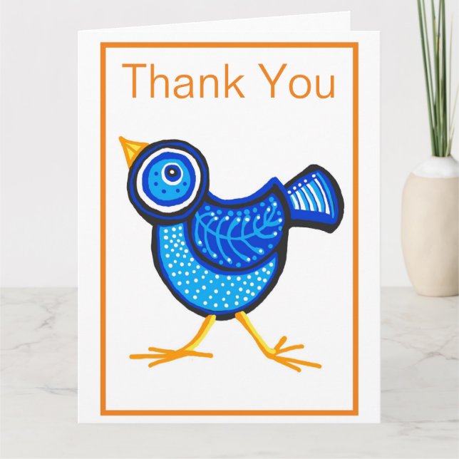 Carte de remerciements pliée (Devant)