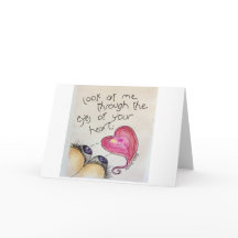 Carte de remerciements pliée