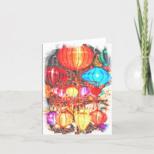 Carte de remerciements pliée