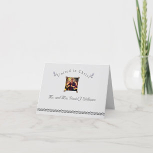 Carte de remerciements pliée