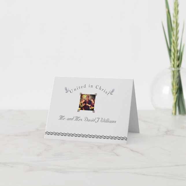 Carte de remerciements pliée (Devant)