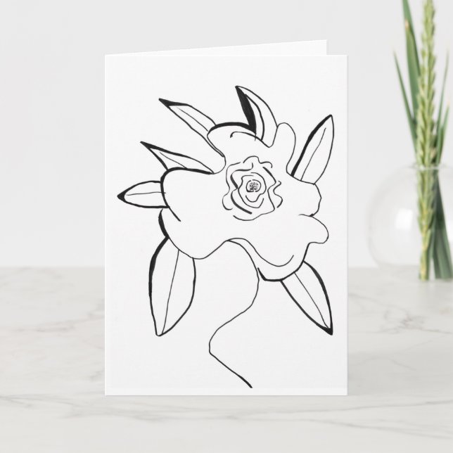 Carte de remerciements pliée à fleur en céramique (Devant)