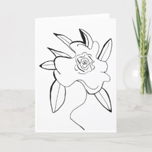 Carte de remerciements pliée à fleur en céramique