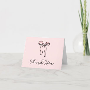 Carte de remerciements pliée en blanc de la boîte 