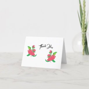 Carte de remerciements pliée : Fleur japonaise