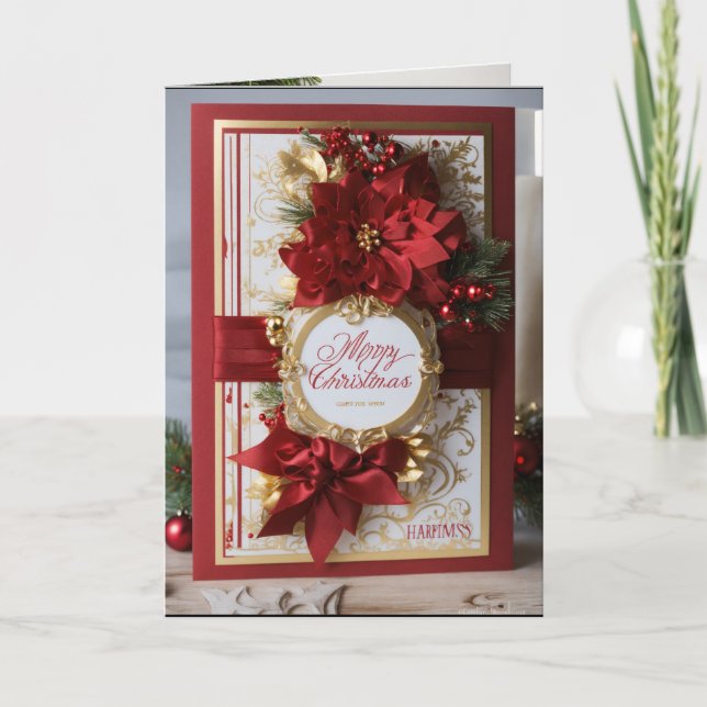 Carte de remerciements pliée Noël (Devant)