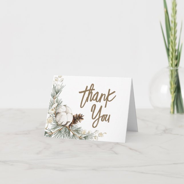 Carte de remerciements pliée Pinecone (Devant)